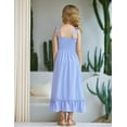 thumbnail image 5 of Arshiner Girls Summer Dress Boho Beach Casual Smocked Maxi Dresses, 5 of 9