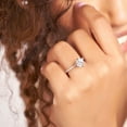 thumbnail image 3 of 4 Carat IGI Certified Round Shape Lab Grown Diamond Engagement Ring | 14K White Gold |Mereia Secret Halo Diamond Ring | FG-VS1-VS2 Quality Friendly Diamonds, 3 of 5