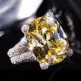 thumbnail image 3 of K-KED Women Romantic 925 Silver Square Ring Wedding Cubic Zircon Delicate Jewelry Sz 6-10-8, 3 of 6
