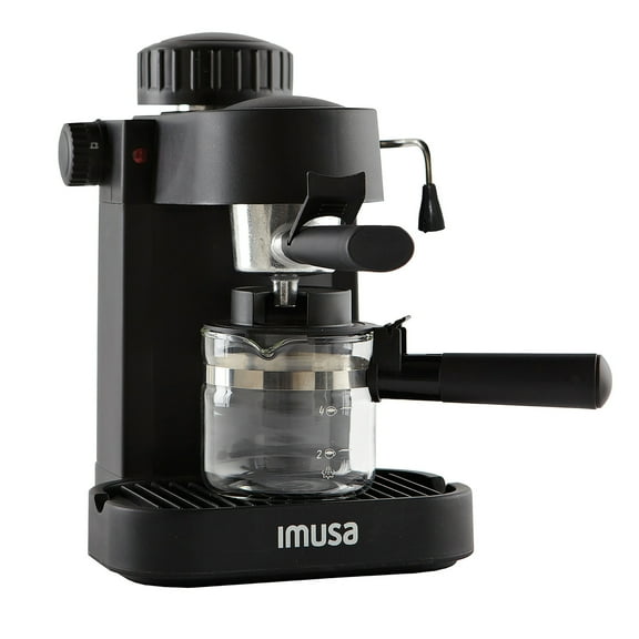IMUSA 4cup Electric Espresso Cappuccino Maker, Black