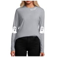 thumbnail image 5 of Kakishop Womens Halloween Sweatshirts Spooky Ghost Graphic Sweatshirt Trendy Round Neck T-shirt Long Sleeve Holiday Pullover Tops Halloween Gifts (Light Gray,2XL), 5 of 8