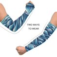 thumbnail image 4 of ALAZA Ocean Wave UV Sun Protection Arm Sleeves UPF 50+ Compression Cooling Sleeve 1 Pair, 4 of 7