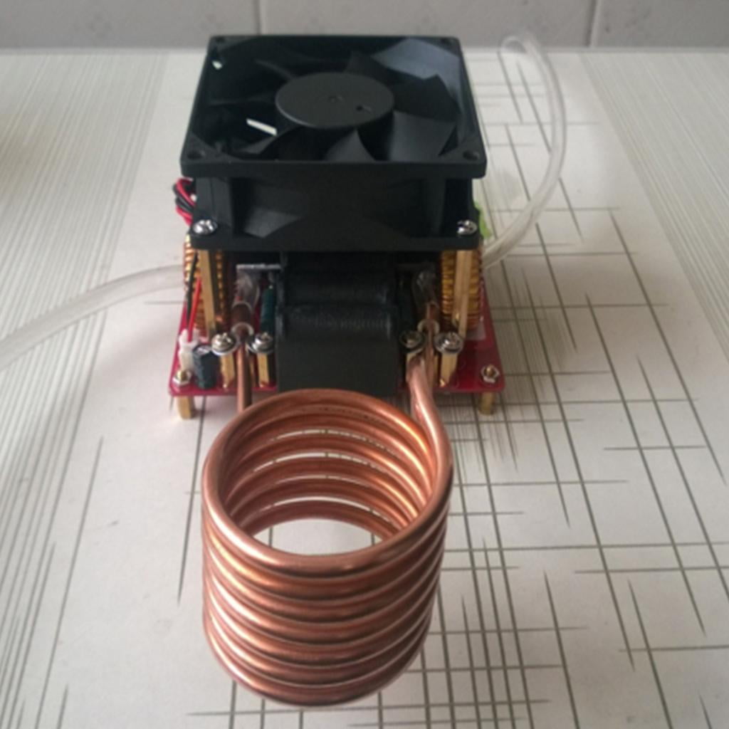 Kit riscaldatore a induzione magnetica 1000W ZVS Scheda di Riscaldamento A Induzione Riscaldatore A Induzione Bobina Tubo di Rame Flyback Driver Riscaldatore for FAI DA TE Ricottura Tempra di Accensio