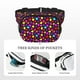 thumbnail image 5 of Fotbe Colorful Hearts Cangurera Cuadrada con Estampado de Doble Capa, Bolsa de Cintura Ajustable Mini para Hombres y Mujeres, 5 of 9