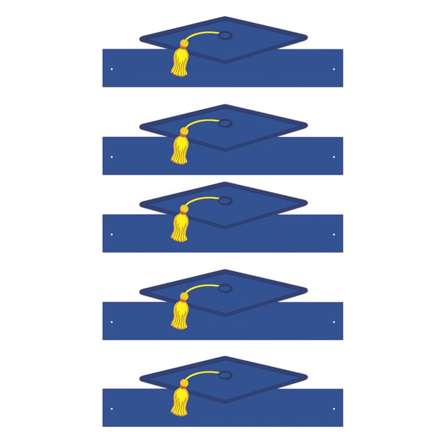 CSChome Paper Hats 5 Pcs Doctor Hats Unisex 3D Disposable Adjustable Size Graduation Party Photo Prop Graduation Ceremony Bachelor Headband