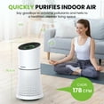 thumbnail image 5 of AUOSHI Air Purifiers H13 True HEPA Filter Air Purifier for Home Bedroom Room Ozone Free Air Filtration System Cleaner Odor Eliminators Remove 99.97% Dust Smoke Pollen (White), 5 of 9