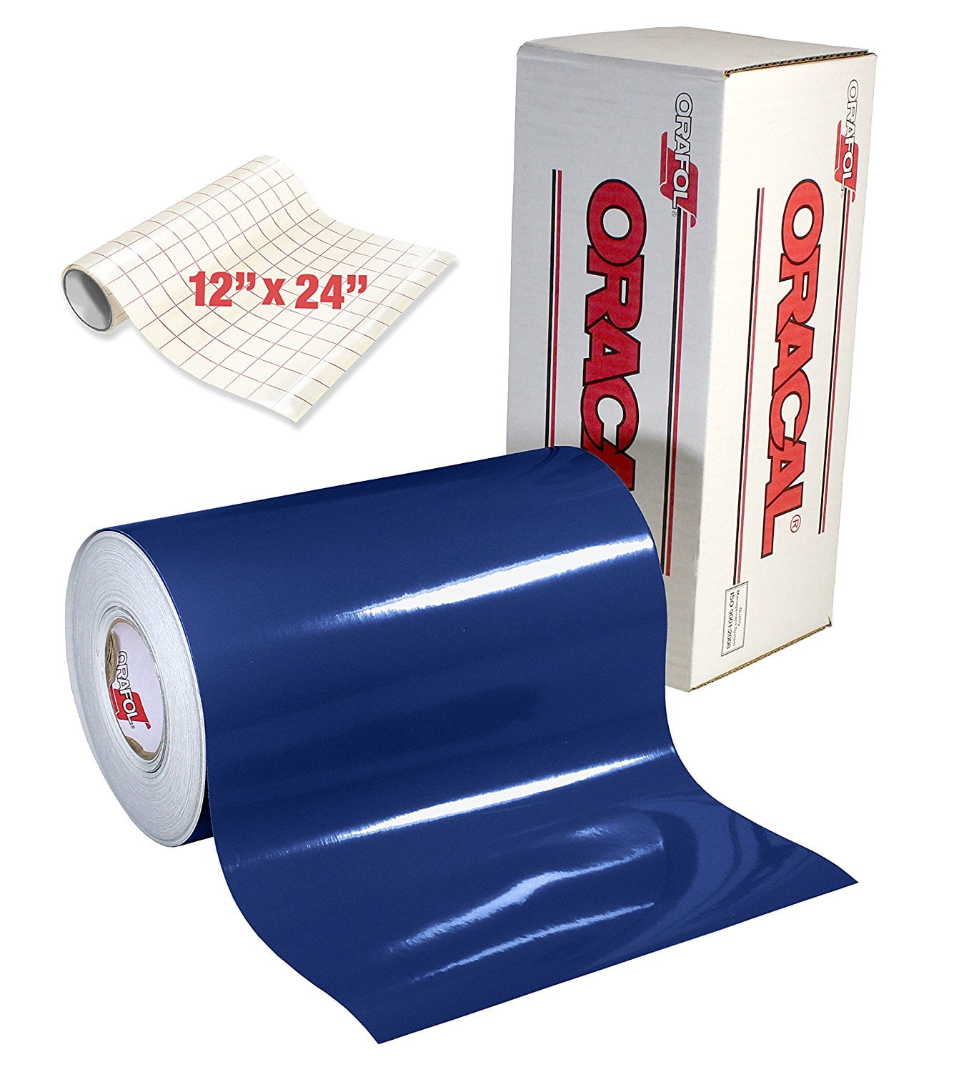ORACAL 651 Black Matte Self-Adhesive Craft Vinyl 12 x 6ft Roll Including Roll of Clear Transfer Paper