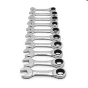 GearWrench 9520D 10 Pc. 12 Point Stubby Ratcheting Combination Metric Wrench Set