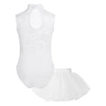 thumbnail image 2 of Ocealan Robe de Danse Ballet Sans Manches pour Filles, Tenue Classique avec Jupe Tutu Ivoire C m, 2 of 7