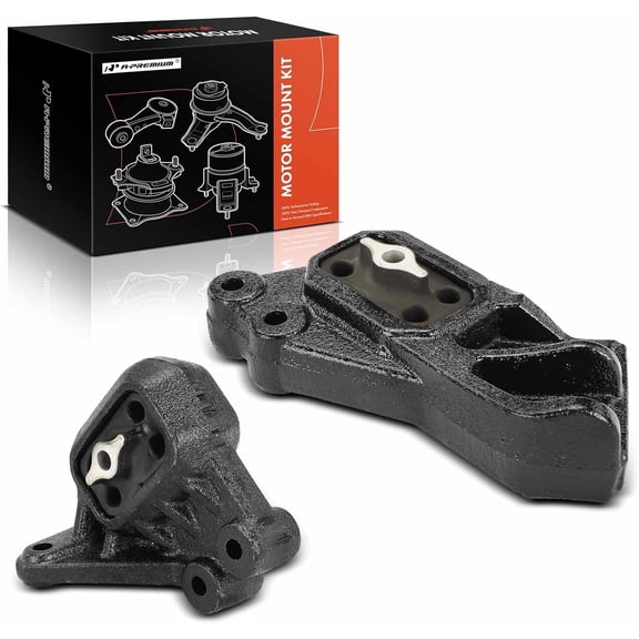 A-Premium 2PCS Front Left and Right Engine Motor Mount Kit Compatible with Dodge Ram 1500 2002 2003 2004 2005, 4.7L 5.7L, 4WD, Replace# 52021608AB, 52020605AB