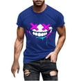 thumbnail image 2 of JXMVOJ Men's Halloween Printed Round Neck Short Sleeve Blouse/T-shirt, Fashion Casual, Quality Materials, Summer, Suitable for Outdoor Casual Daily Wear, 2 of 5