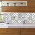 thumbnail image 1 of Sets Retro gray tile pattern stickers kitchen tile desk waterproof, 1 of 3