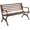 Bronze Horizontal, variant on Outdoor Bench, 50 inch, Carbon Steel Metal Frame with Cast Iron Backrest and Round Edge Armrests, Weatherproof Outside Glider Bench for Patio, Garden, Park, Yard, Front Porch, Antique Bronze