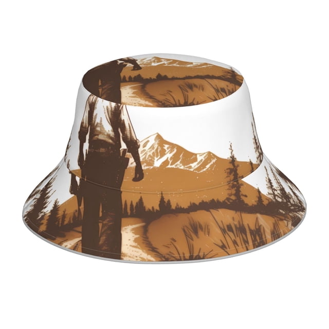 Balery Western Cowboy Countryside Sombreros para el sol para hombre y mujer, sombrero de pescador con UPF 50+