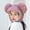Pink, variant on Herrnalise Women Cute Cartoon Thick Hat Protectors Warm Plush Hat Bandage Cap