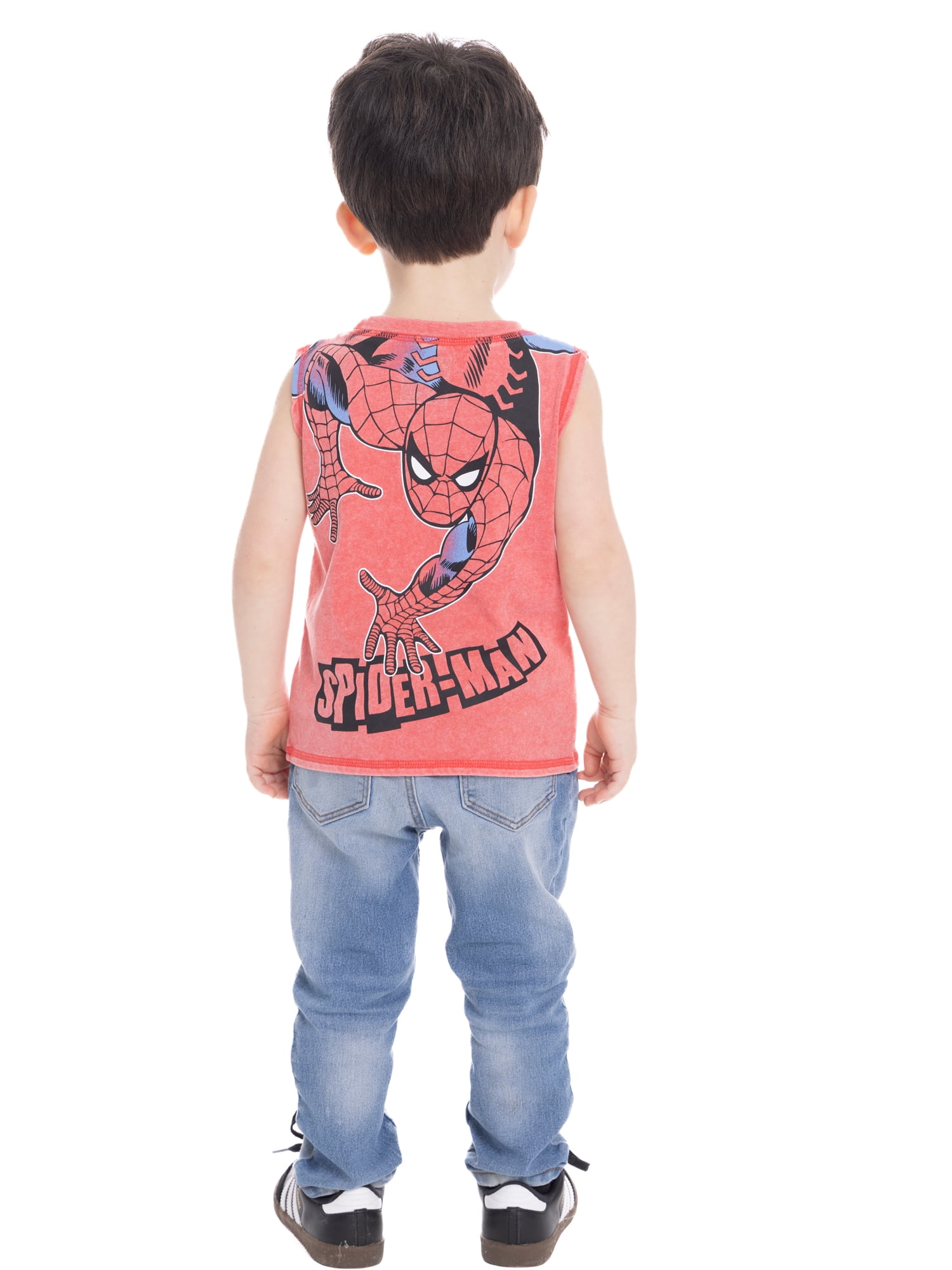 Spider-Man Toddler Boy Tank Top with Front and Back Graphics, Sizes 12M-5T