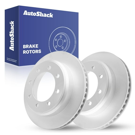 AutoShack Rear Vented Coated Brake Rotors 2-PC Set Replacement for 2008-2019 Ford E-350 Super Duty 2008-2014 Ford E-250 ArmorStop 13.57" (344.7 mm)