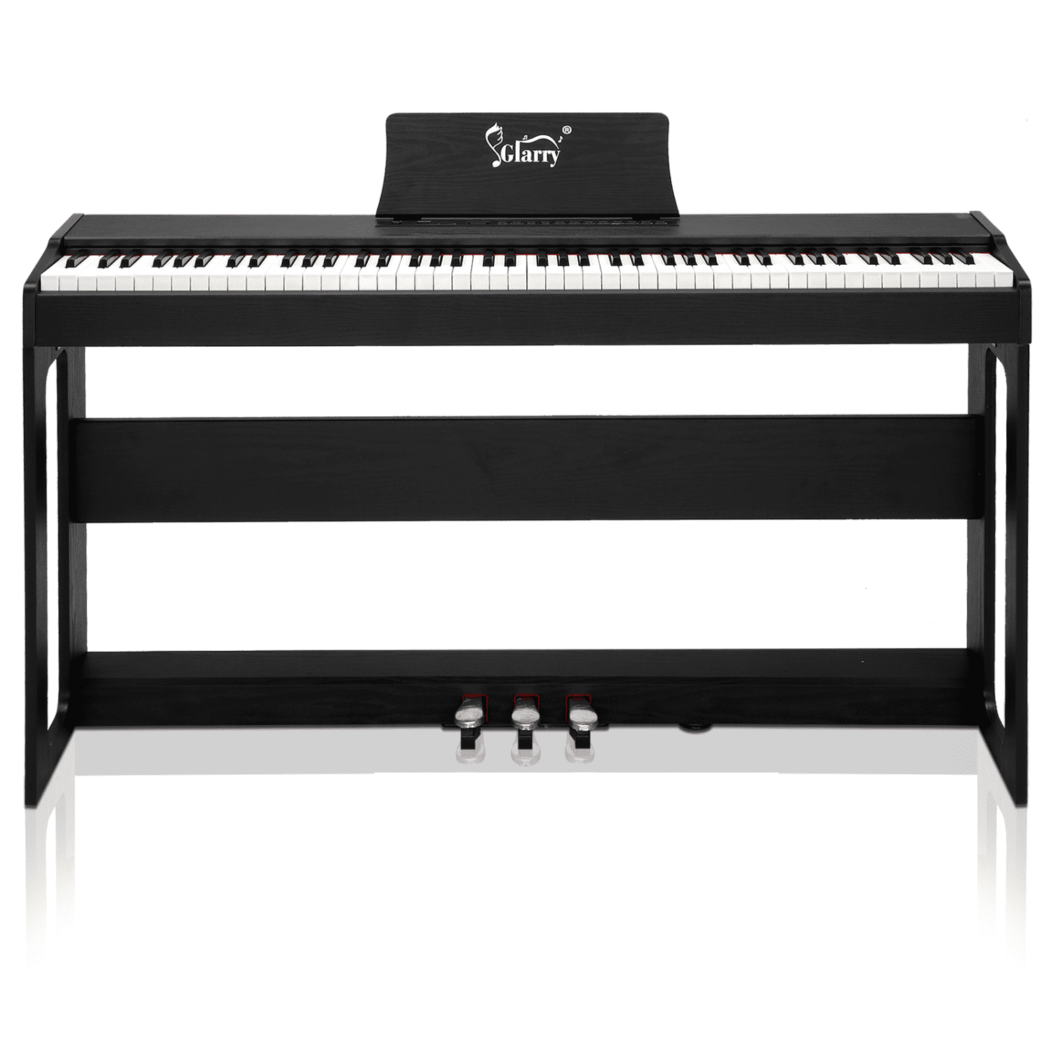 Hassch Digital Piano 88-Key for All Experience Levels, Electric Keyboards Piano with Furniture Stand, Power Adapter, Triple Pedals and Headphone, Black