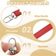 thumbnail image 3 of Uxcell Leather Purse Handle Strap Replacement DIY Women Clutch Bag Handbag Top Handle Strap Red, 3 of 7