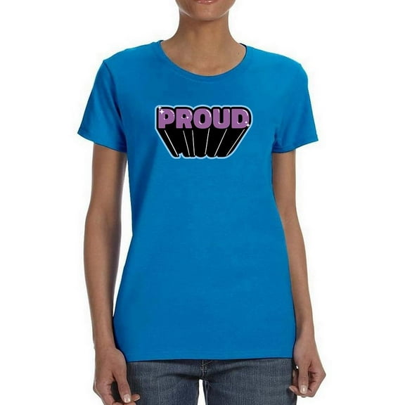Proud Purple Banner T-Shirt Women -Smartprints Designs, Female 3X-Large