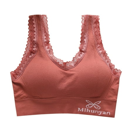 

Women s Unlined Unwired Lace Bra With Padded Straps
