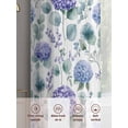 thumbnail image 5 of Blue Purple Spring Floral Sheer Curtains 96 Inch Length 2 Panels Set, Watercolor Botanical Elegant Voile Window Treatment Semi Sheer Long Curtains Drapes for Bedroom/Living Room/Kitchen 52"x96"x2, 5 of 7