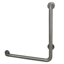 Kingston Brass GBL1224CSL8 24"x 24" L-Shaped Grab Bar - Left Hand, Brushed Nickel