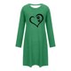 thumbnail image 4 of HongQid Women's Sleepshirt Dress Comfortable Nightshirt Nightgown Long Sleeve Love Heart Graphic Sleepwear, 4 of 6