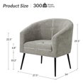 Boucle Accent Chair, Cozy Accent Barrel Chair with Metal Legs