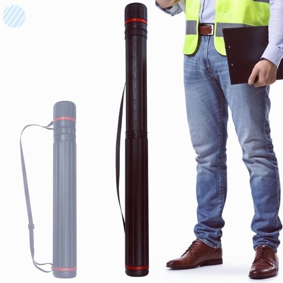 Active Mind Ltd Telescoping Poster Tube 25"-40" with Adjustable Strap – Art & Blueprint Storage, Travel Protection Carrying Case