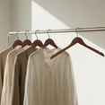 thumbnail image 3 of BP4U 12-Pack Premium Wooden Coat Hangers, Heavy-Duty Solid Wood Non-Slip Shirt Hangers with 360° Swivel Hook for Jackets, Suits, Shirts, Skirts(Walnut), 3 of 7