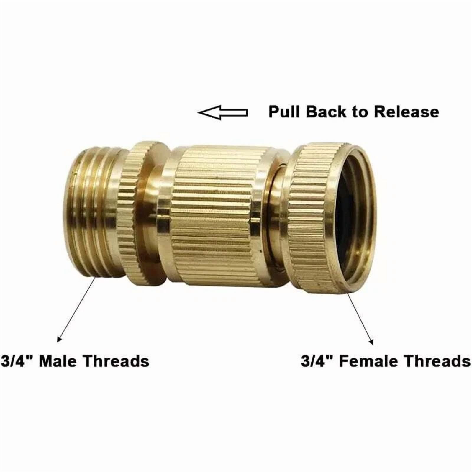 PURELY- Convenient Brass Quick Connect Garden Hose Fitting For Accessories, 2 Pack