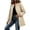 Beige, variant on Women's Winter Quilted Outerwear Mid Length Padded Coat Full Zip Long Sleeve Jackets with Side Pockets for Fall Winter Warm Daily Black M