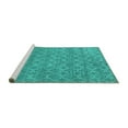 thumbnail image 2 of Ahgly Company Machine Washable Indoor Square Trellis Turquoise Blue Modern Area Rugs, 8' Square, 2 of 4
