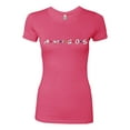 thumbnail image 2 of Friends Amigos Parody Pop Womens Slim Fit Junior Tee, Hot Pink, 2XL, 2 of 3