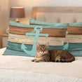 thumbnail image 3 of Pack of 2 Outdoor Pillow Covers 20x12 Inch Waterproof Turquoise Anchor Throw Pillow Covers,Decorative Couch Pillow Case Sham Nautical Brown Green Retro Wood Grain Patio Pillowcases Cushion Cover, 3 of 8