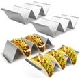 thumbnail image 1 of Stainless Steel Taco Stand Rack Tray Style , Oven Safe for Baking, Dishwasher and Grill Safe, 1 of 1