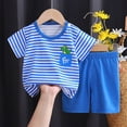 thumbnail image 2 of Toddler Boys Outfit Sets Summer Cartoon Print Tees Tops Shorts Sets Cotton Graphic Playwear Boy Outfits 1-2 Years, 2 of 4