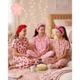 thumbnail image 4 of dELiA*s Girls Pajama Set Soft Cozy Button Down Sleepwear Pajamas for Girls with Spa Headband 2 Piece, 4 of 7