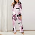 thumbnail image 3 of Disketp Pajamas Set Long Sleeve Sleepwear Womens Button Down Nightwear Pj Sets-Eiffel Tower And Butterflies, 3 of 9