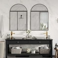 thumbnail image 6 of 26"×38" Arched Bathroom Mirror with Black Aluminum Frame for Versatile Use, Wall Mounted Mirror, 6 of 8