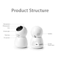 thumbnail image 4 of Cámara de seguridad Pisexur Electronics para hombres, monitor de bebé de 2 MP, cámara para perros, wifi 2.4G, visión nocturna de 360 grados, para seguridad del hogar, con seguimiento de movimiento in, 4 of 9