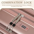 thumbnail image 6 of imerelez 14"/20" 2 pcs/set in ABS Spinner Wheel Luggage, with Combination Lock and Front Opening Design, 14" Cosmetic Case (Champagne), 6 of 8