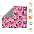 thumbnail image 3 of Honeii Panda Heart Valentine for Dish Drying Mat for Kitchen Counter, Non-slip Rubber Backed, Hide Stain Kitchen Super Absorbent Draining Mat, Dish Rack Pad, 3 of 8