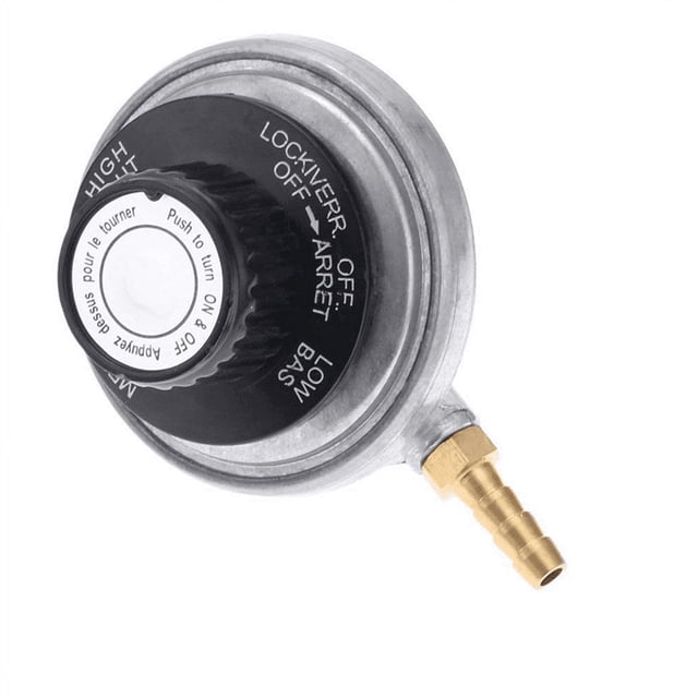Régulateur de Gaz Réglable à Basse Pression pour Réservoir de Propane de 1 Livre avec Raccord de Boyau à Ardillon de 1/4 Po