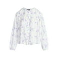 thumbnail image 5 of Scoop Women's Flowy Cotton Blouse with Long Sleeves, Sizes XS-XXL, 5 of 5
