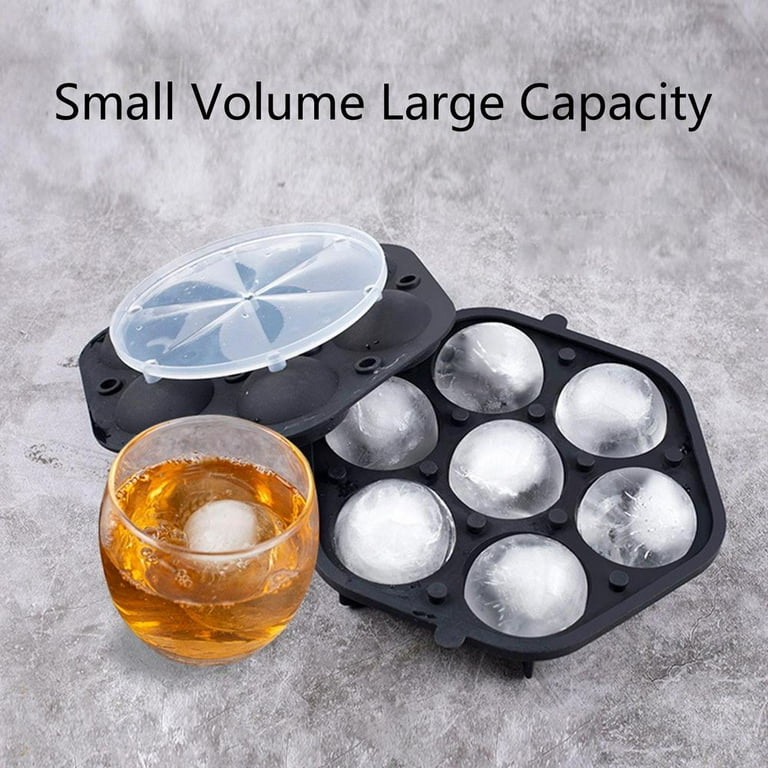 Tohuu Round Ice Cube Mold 7 cavity Ball-Shaped Ice Sphere Molds Craft Ice  Molds For Game Day Great For Whiskey Cocktails Coffee Soda Fun Drinks  suitable 