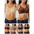 thumbnail image 2 of Homgeek Women Plus Size Bra Full Coverage Wirefree Comfort Lace Bralettes, 2 of 7
