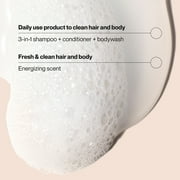 Suave Men Citrus Rush 3-in-1 Shampoo Conditioner & Body Wash, Citrus & Sandalwood, 12.6 oz
