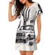 thumbnail image 2 of Easygdp Vintage Cactus Pickup Camisón de manga corta para mujer, informal, estampado, 2 of 6
